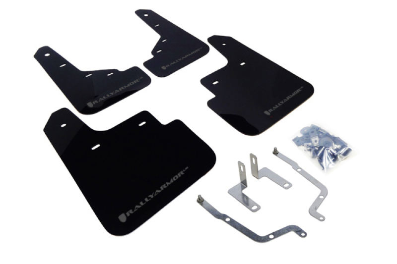 Mazda 3 Mud Flap - Rally Armor - UR Black w/Grey Logo - Black/Grey - `14-`18